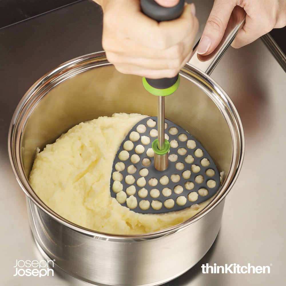 Joseph Joseph Folding Masher - Grey | Compact Nylon Potato, Vegetable Masher