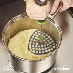 Joseph Joseph Folding Masher - Grey | Compact Nylon Potato, Vegetable Masher