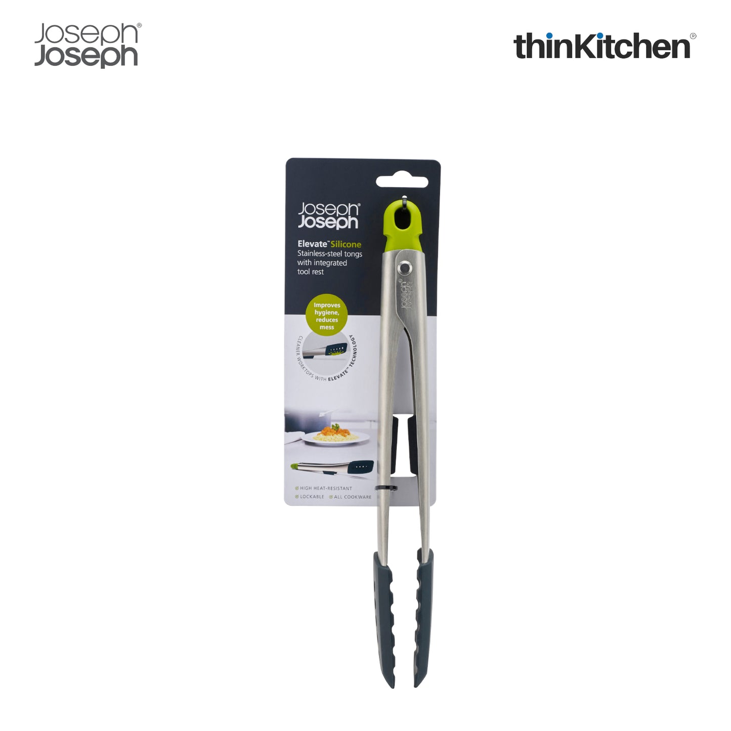 Joseph Joseph Elevate Stainless Steel Tongs Grey