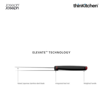 Joseph Joseph Elevate Knives 5-Piece Colour Coded, Japanese Stainless Steel Knives With Drawer Tray