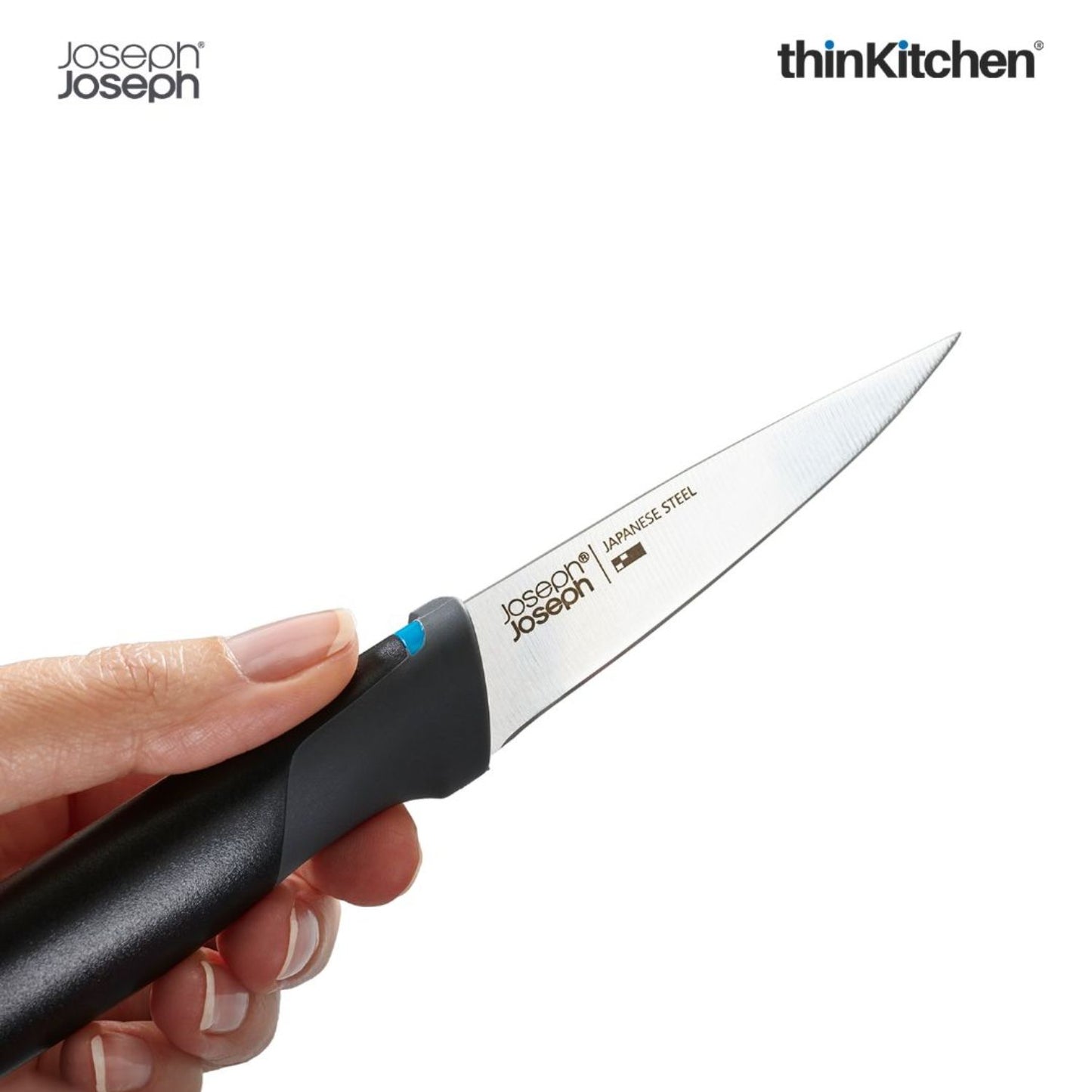 Joseph Joseph Elevate Knives 5-Piece Colour Coded, Japanese Stainless Steel Knives With Drawer Tray