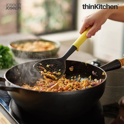 Joseph Joseph Duo Slotted Turner, Non Stick Nylon Cooking Spatula with Integrated Tool Rest