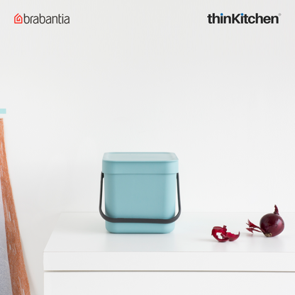 Brabantia, Waste Management, Dustbin, Sort & Go Waste Bin, 6 Litre, Mint