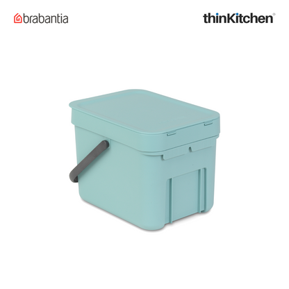 Brabantia, Waste Management, Dustbin, Sort & Go Waste Bin, 6 Litre, Mint