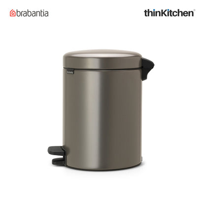 Brabantia Newicon Plastic Pedal Bin 5 Litre Platinum