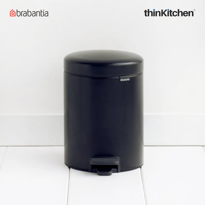 Brabantia Newicon Plastic Pedal Bin 5 Litre Matt Black