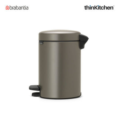 Brabantia Newicon Plastic Pedal Bin 3 Litre Platinum