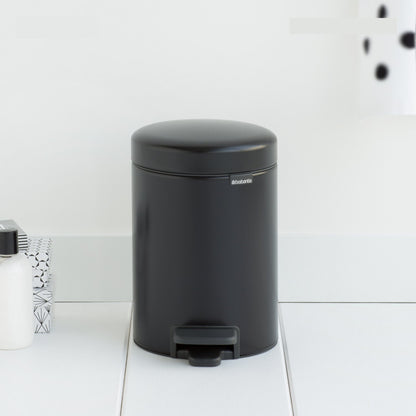 Brabantia Newicon Plastic Pedal Bin 3 Litre Matt Black