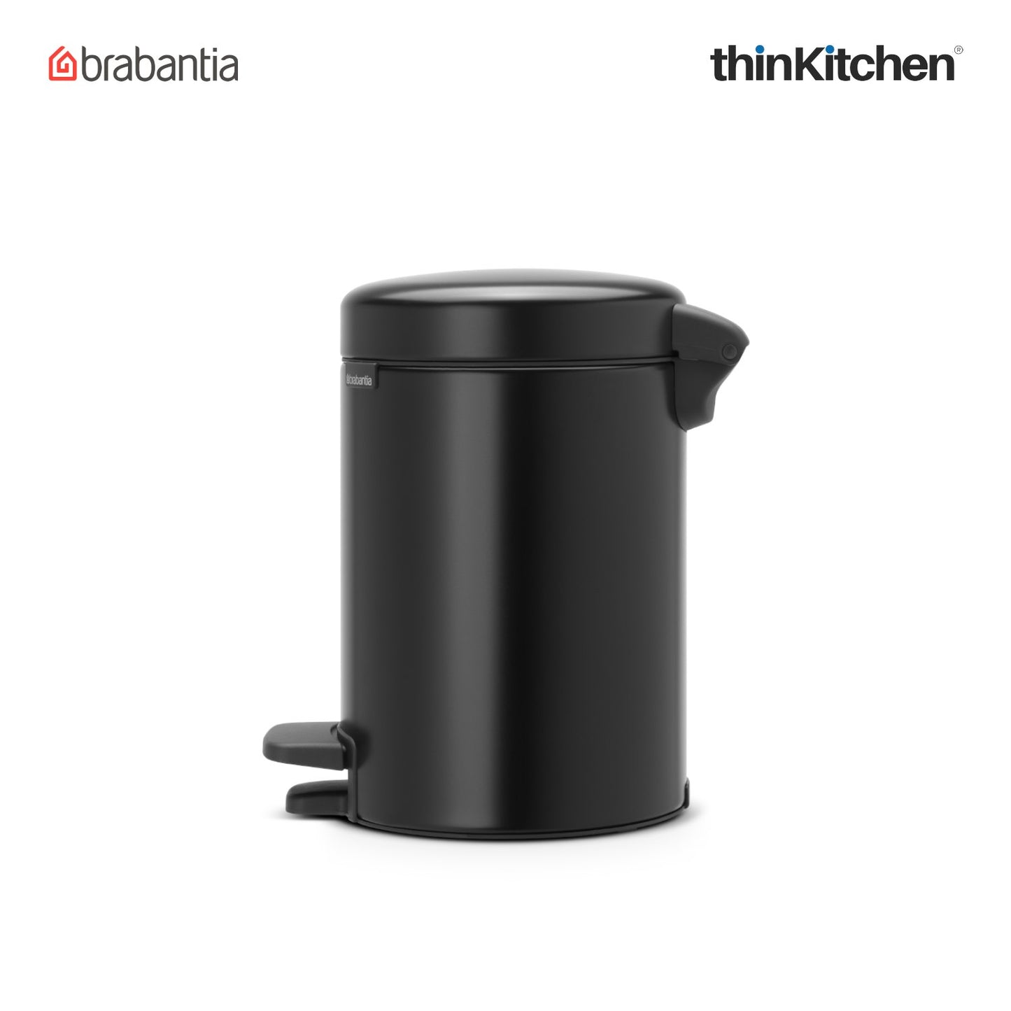 Brabantia Newicon Plastic Pedal Bin 3 Litre Matt Black