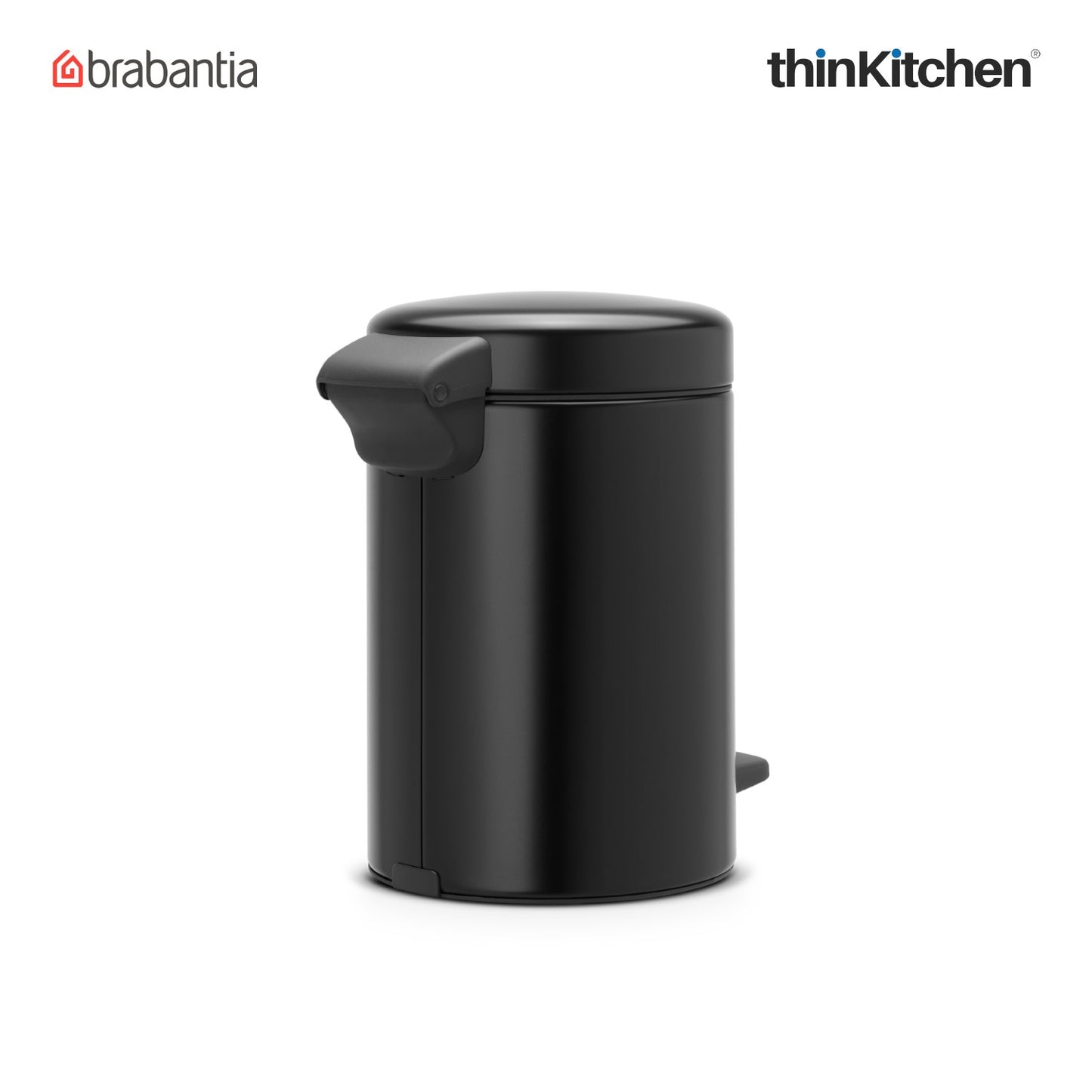 Brabantia Newicon Plastic Pedal Bin 3 Litre Matt Black