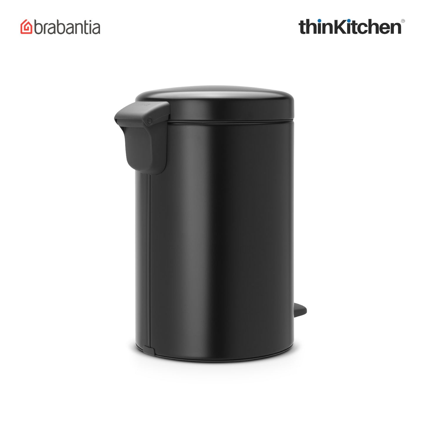 Brabantia Newicon Plastic Pedal Bin 12 Litre Matt Black