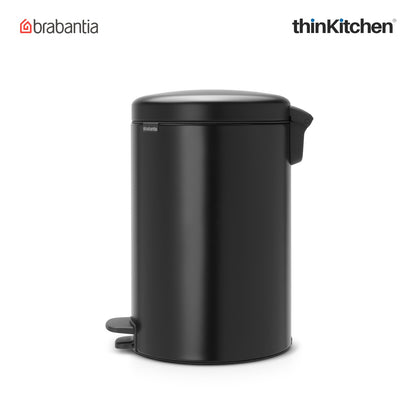 Brabantia Newicon Plastic Pedal Bin 20 Litre Matt Black