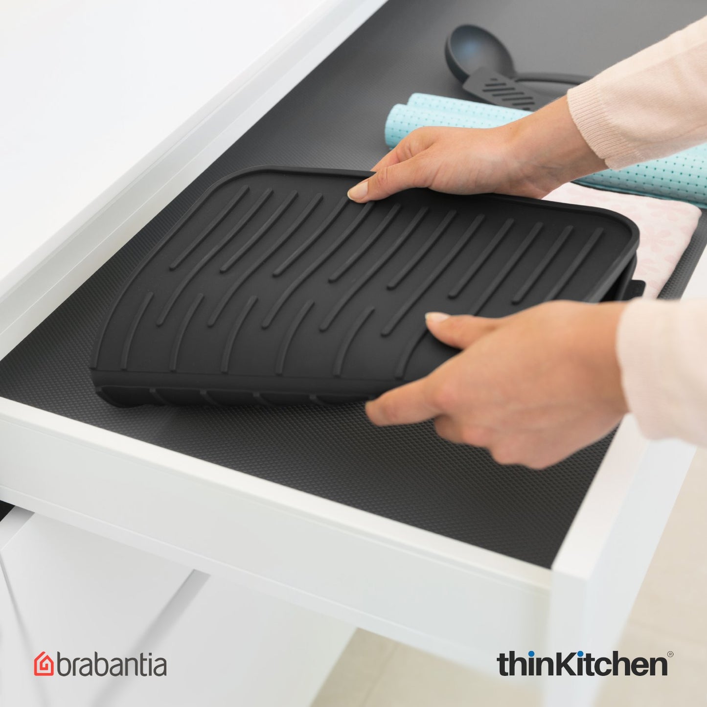 Brabantia Silicone Dish Drying Mat Dark Grey