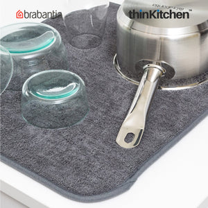 Brabantia Microfibre Dish Drying Mat, Dark Grey