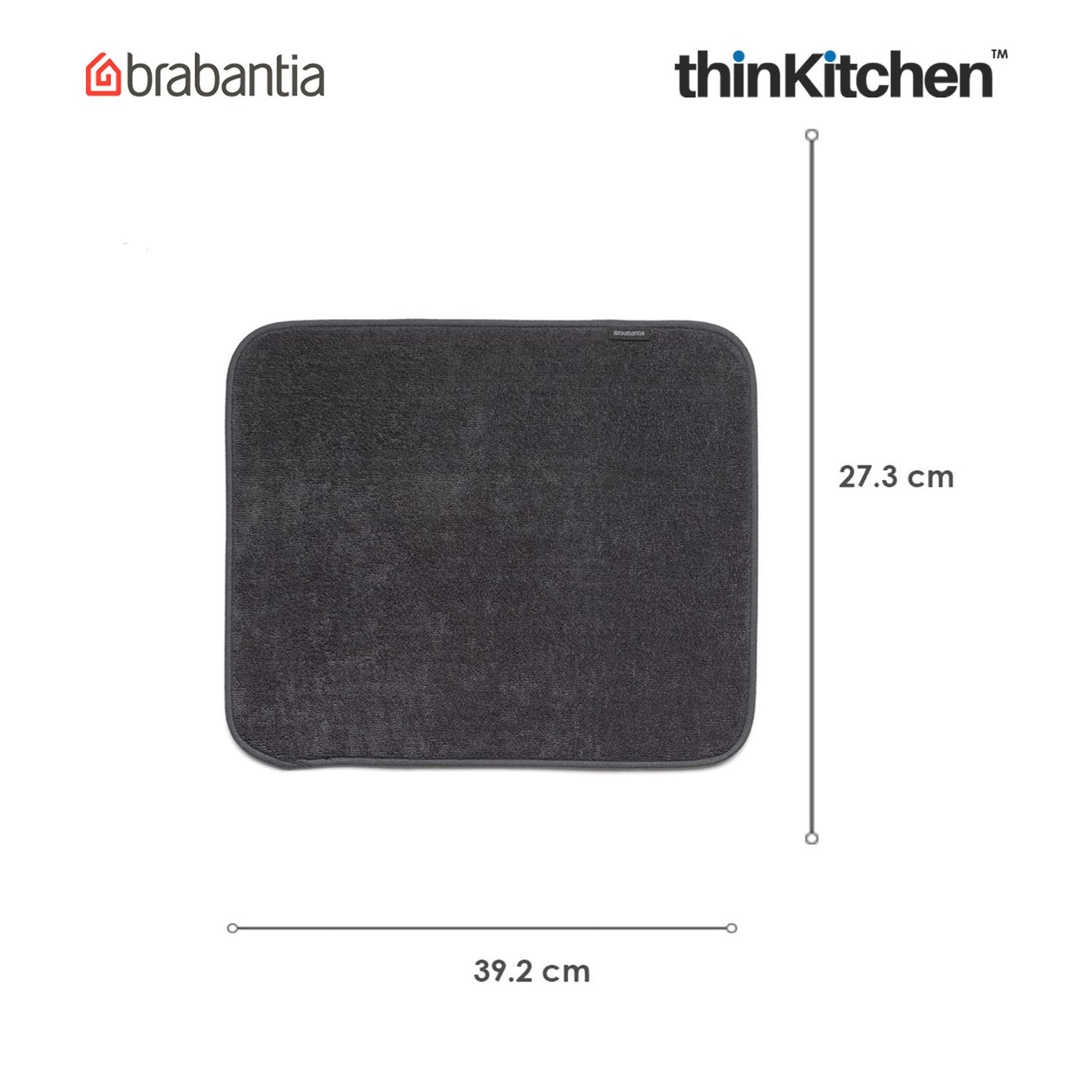 Brabantia Microfibre Dish Drying Mat Dark Grey