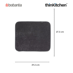 Brabantia Microfibre Dish Drying Mat, Dark Grey