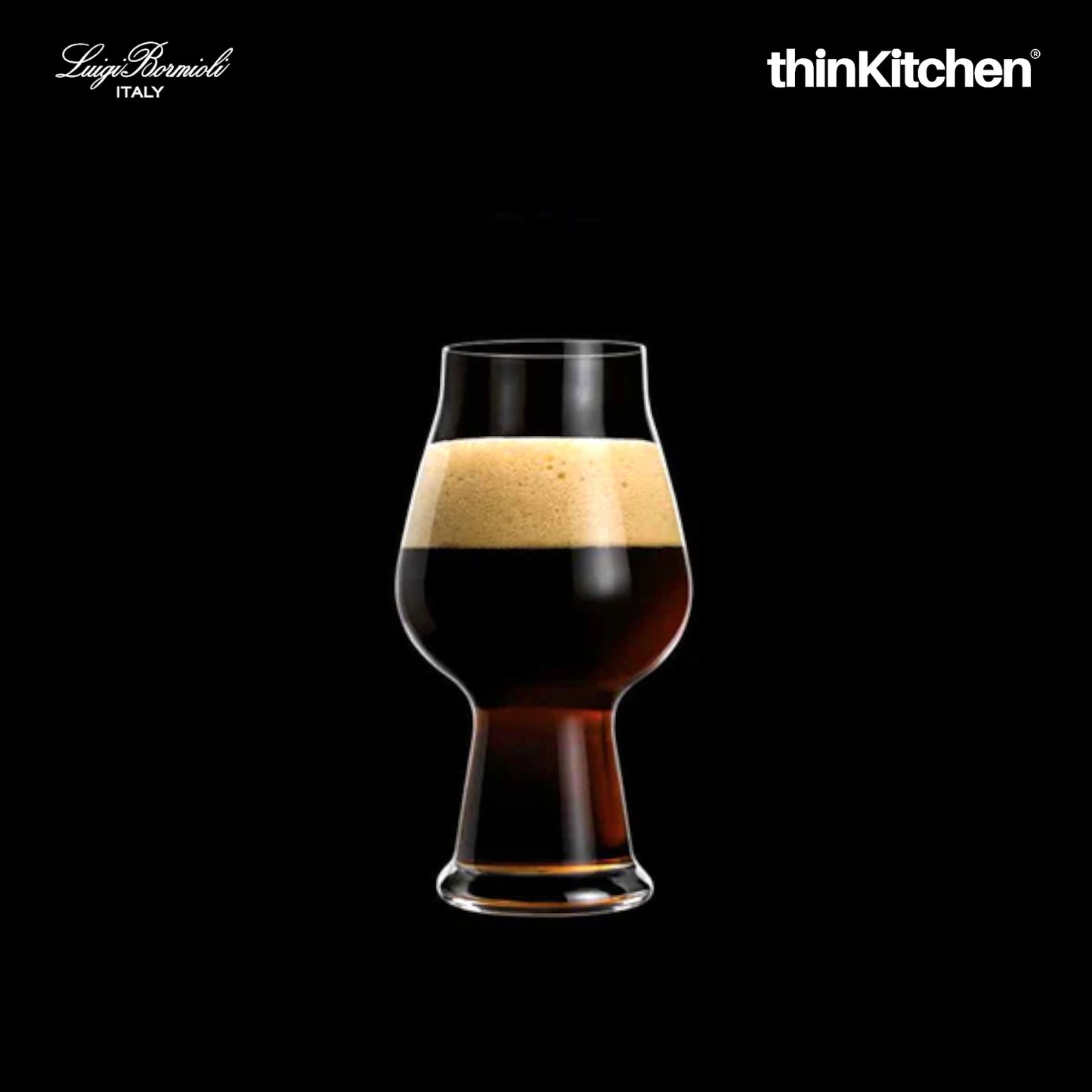 Luigi Bormioli Birrateque Craft Stout Beer Glass Set Set Of 2