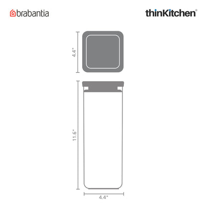 Brabantia Square Food Storage Canister 2 5 Litre 1