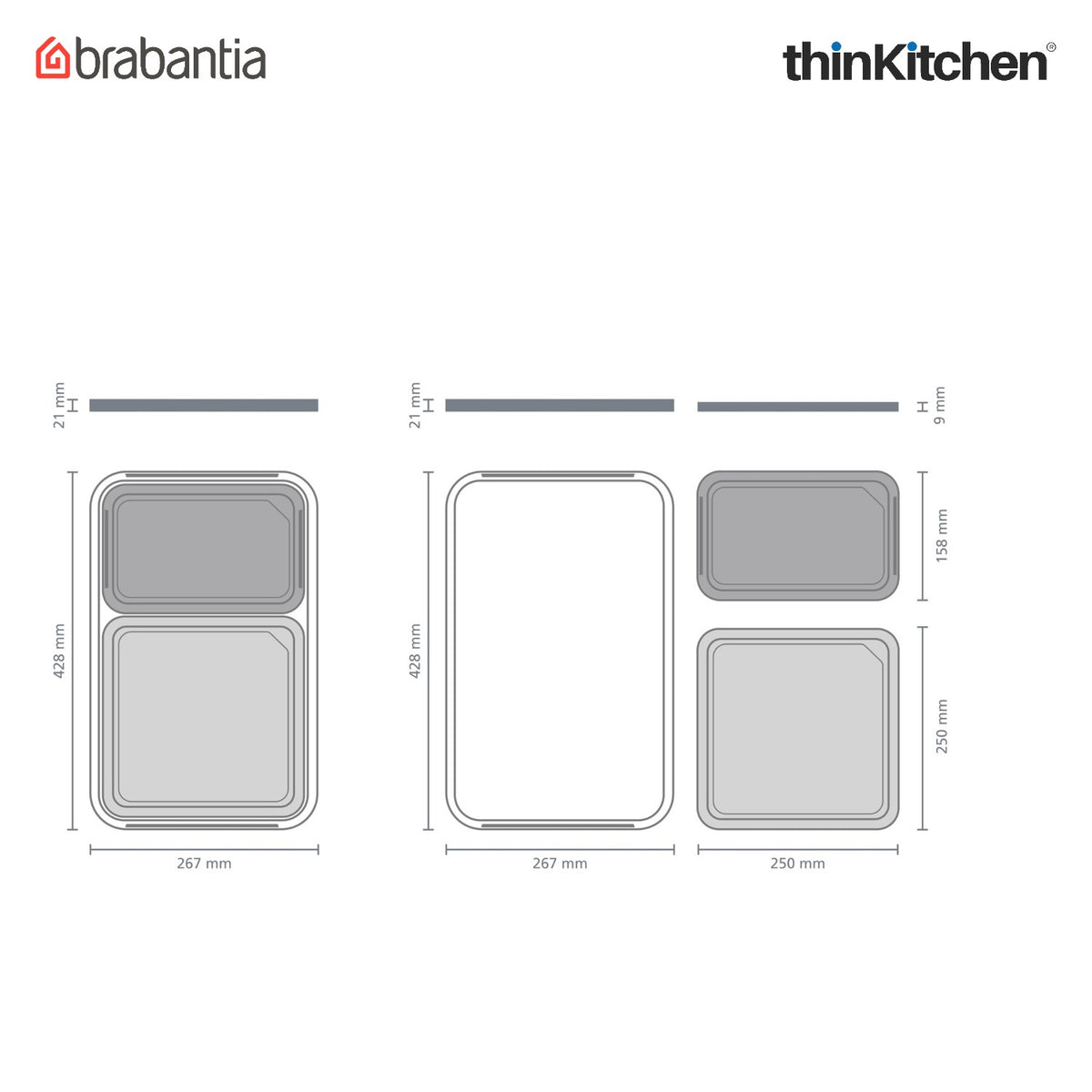 Brabantia Tasty+ Chopping Board Set - Mixed