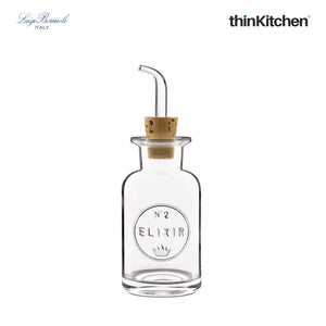 Luigi Bormioli mini oil/vinegar bottle N°2 with glass/cork pourer, 100 ml