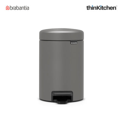 Brabantia Newicon Pedal Bin 3 Litre Concrete Grey