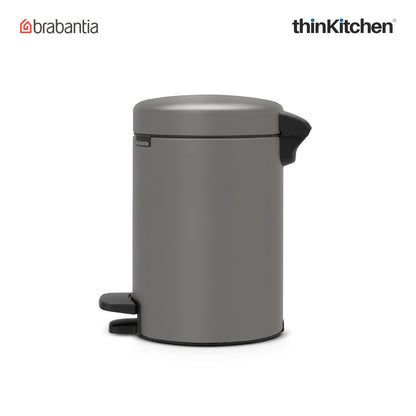 Brabantia Newicon Pedal Bin 3 Litre Concrete Grey