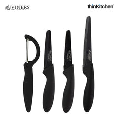 Viners 4-Piece Peel & Prep Knife Set for Cutting, Chopping & Peeling | Sharp Stainless Steel Blades