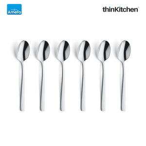 Amefa Martin Stainless Steel Mocca Spoon Set, 6-pc