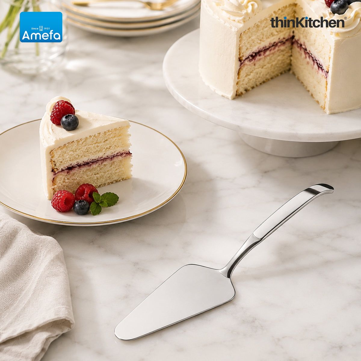 Amefa Buffet Stainless Steel Cake Server