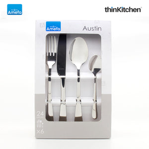 Amefa Austin Stainless Steel Cutlery Set, 24-pc
