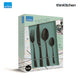 Amefa Austin Stainless Steel Cutlery Set, 24-Pieces, Black