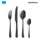 Amefa Austin Stainless Steel Cutlery Set, 24-Pieces, Black