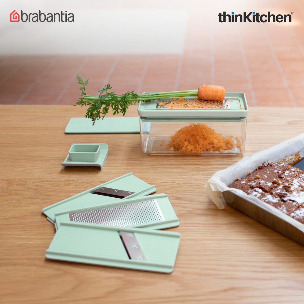 Brabantia Tasty+ Slicer And Grater Set - Jade Green - 1