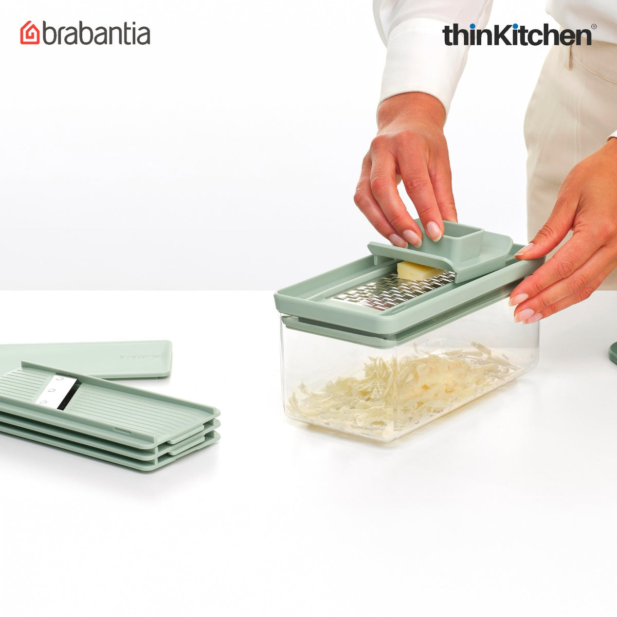 Brabantia Tasty+ Slicer And Grater Set - Jade Green - 7