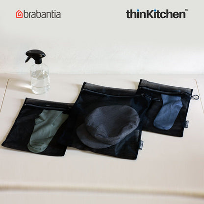 Brabantia Black Wash Bags Set Of 4