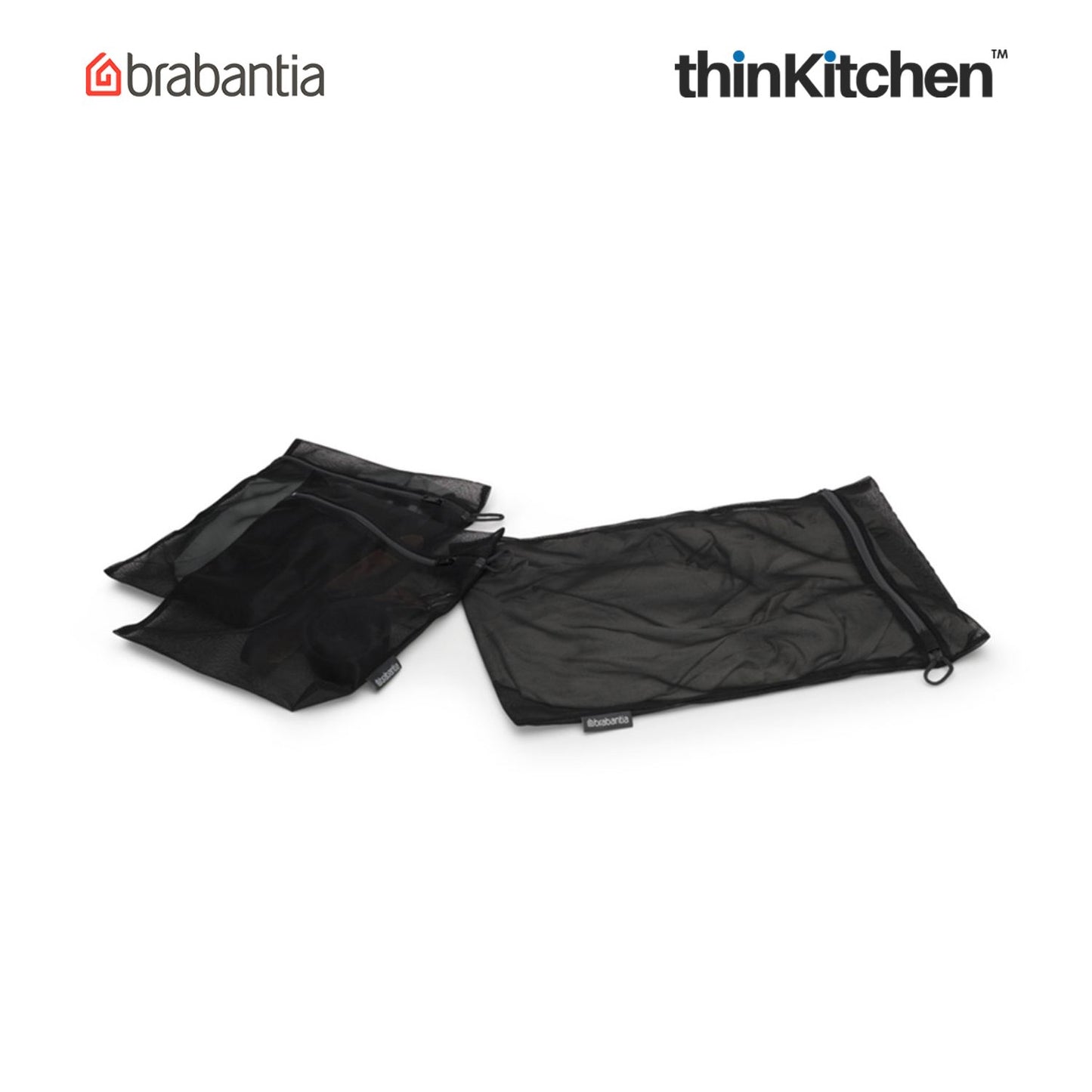 Brabantia Black Wash Bags Set Of 4