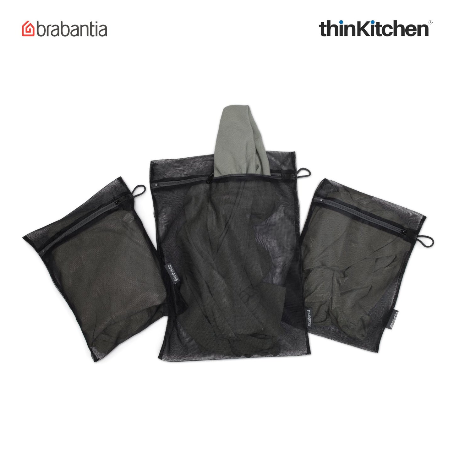 Brabantia Black Wash Bags Set Of 4