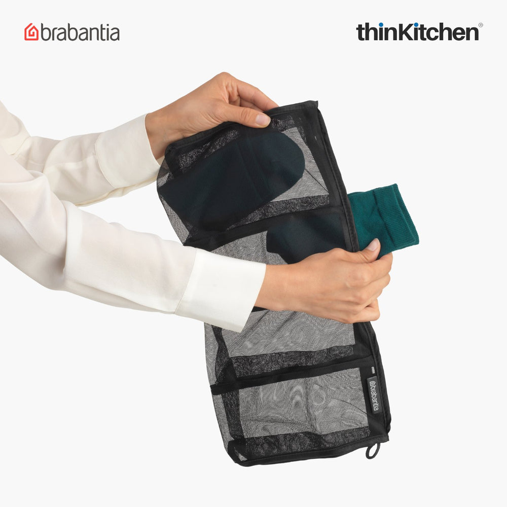 Brabantia Premium Sock Wash Bag for Socks, Small Garments & Delicate Clothing, Black