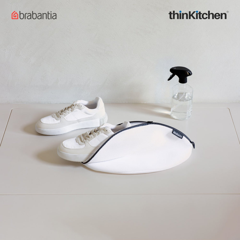 Brabantia Premium Sneaker Wash Bag for Washing Sneakers, Shoes, Sports Footwear & Delicate Items, White