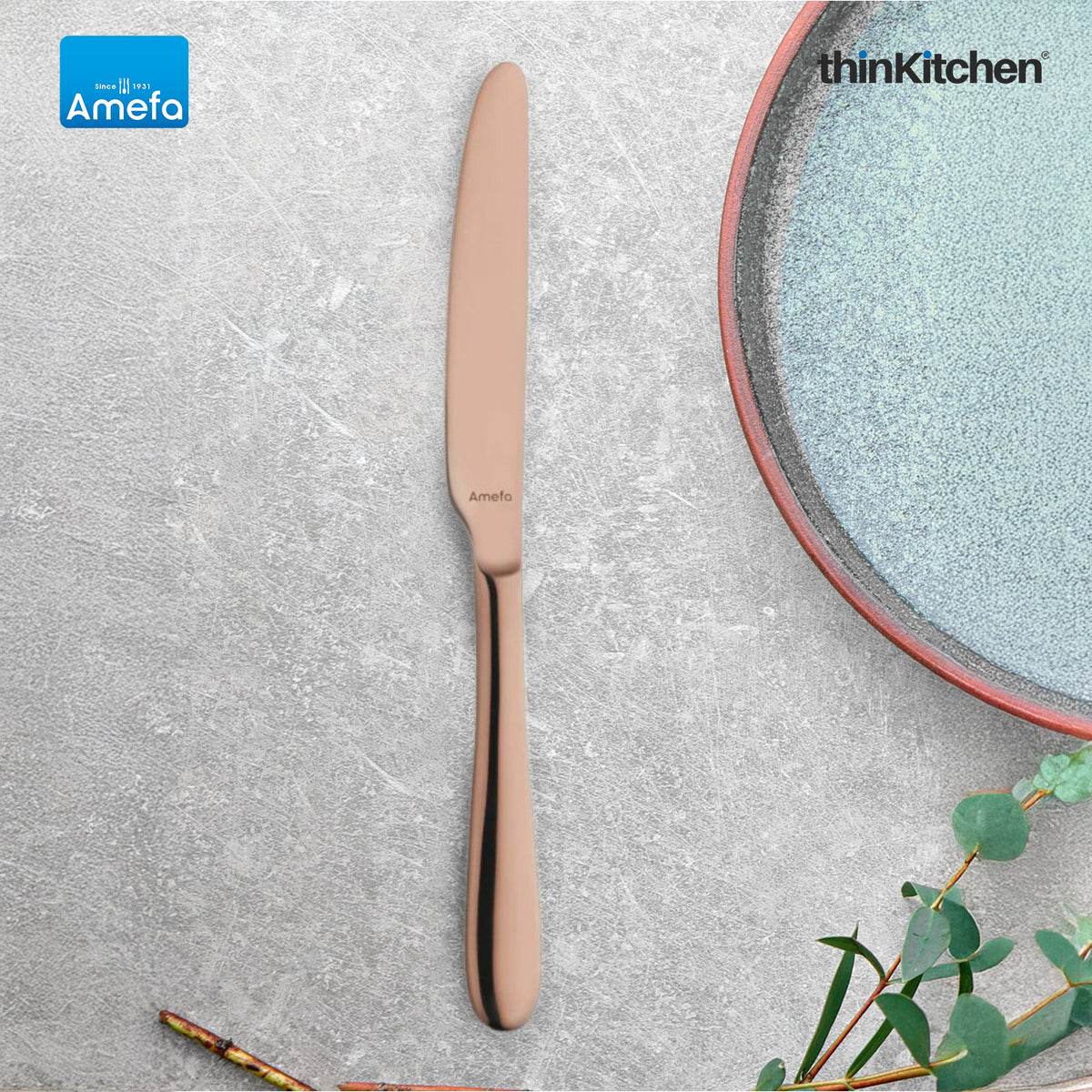 Amefa Oxford Stainless Steel Copper Table Knife