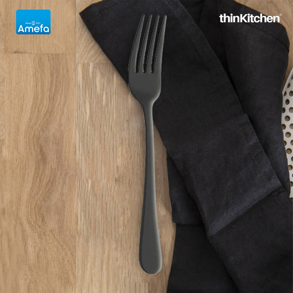 Amefa Oxford Stainless Steel Black Table Fork