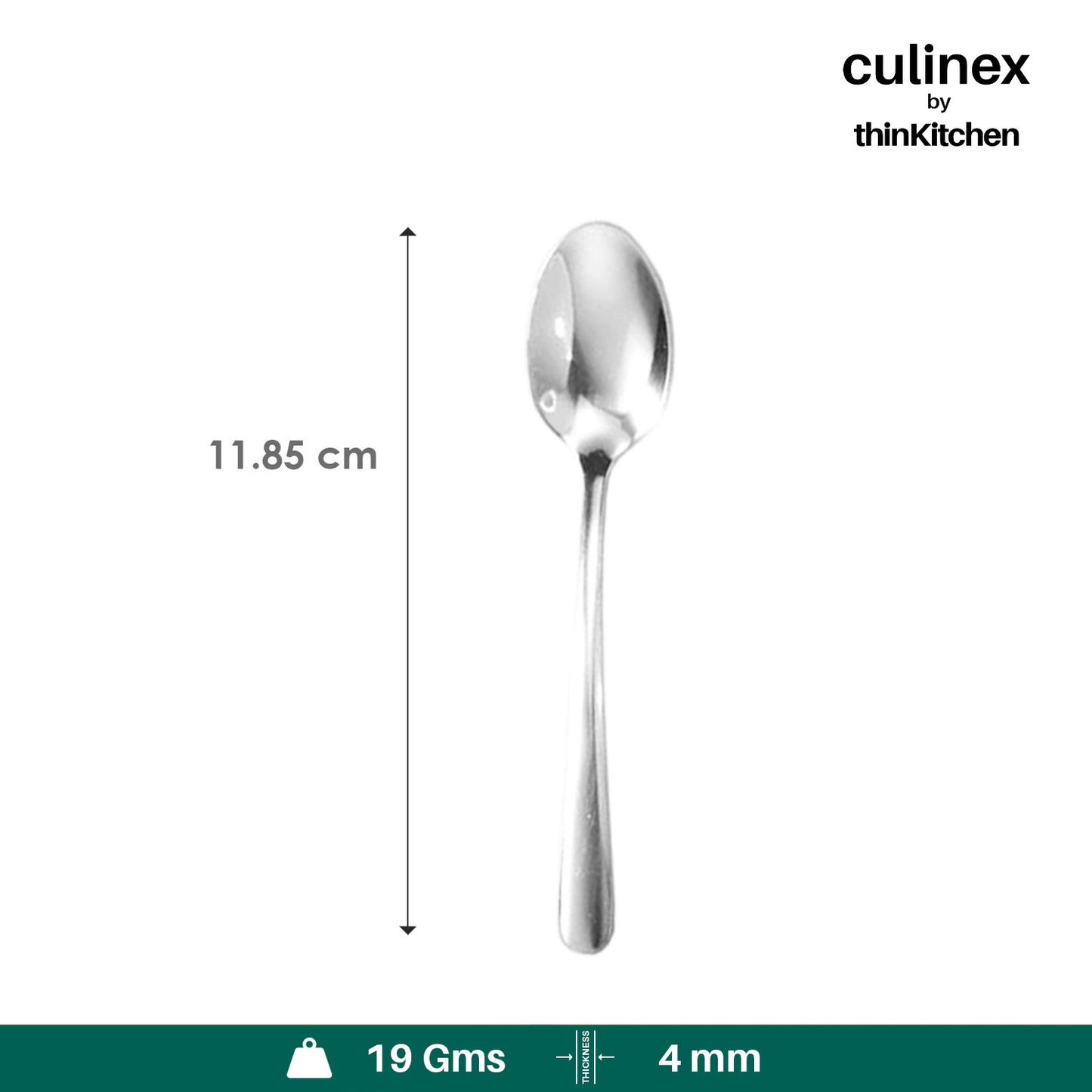 Culinex By Thinkitchen Dora Coffee Spoon Mirror Finish Set Of 6