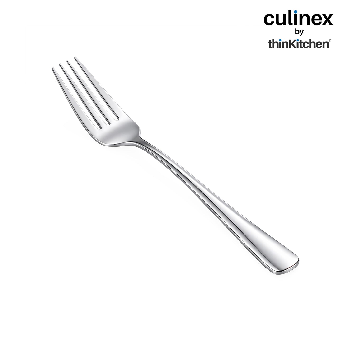 Culinex 18/8 Stainless Steel 7.4" Premium All Purpose Fork Set of 6 for Dining Table, Kitchen | Silver Rustproof Flatware By thinKitchen (Dora)