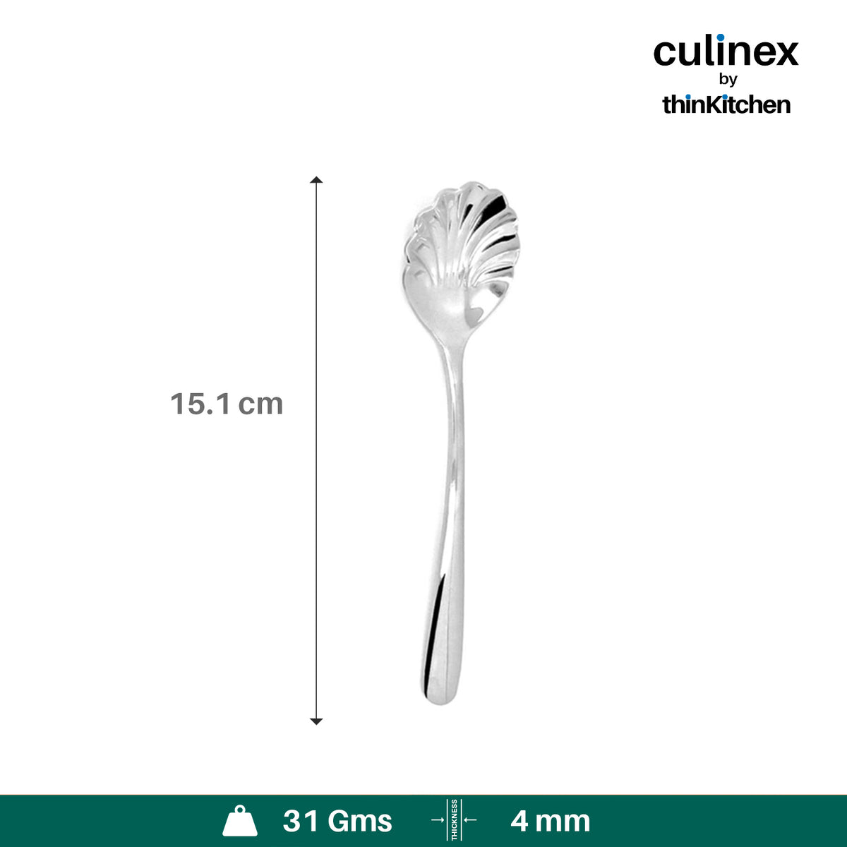 Culinex by thinKitchen|Dora 18/8 Stainless Steel Sugar Spoon - 4