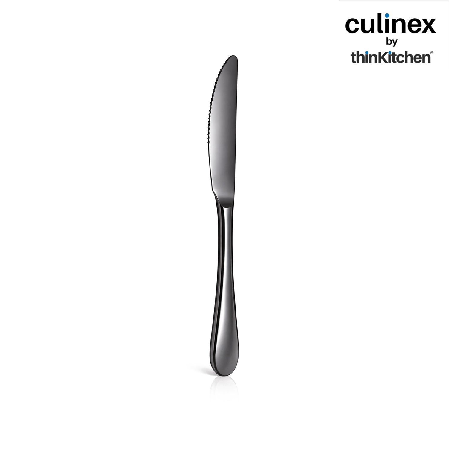 Culinex Stainless Steel 9" Premium Black Dinner Butter Knife Set of 2 for Dining, Home &Kitchen | Luxury Flatware By thinKitchen (Dora) - 6