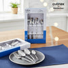 Culinex 18/8 Premium Stainless Steel 24-Piece Cutlery Set |Set of 6 Dinner Spoons,  6 Dinner Forks 6 Teaspoons & 6 Coffee Spoons Rustproof Flatware By thinKitchen