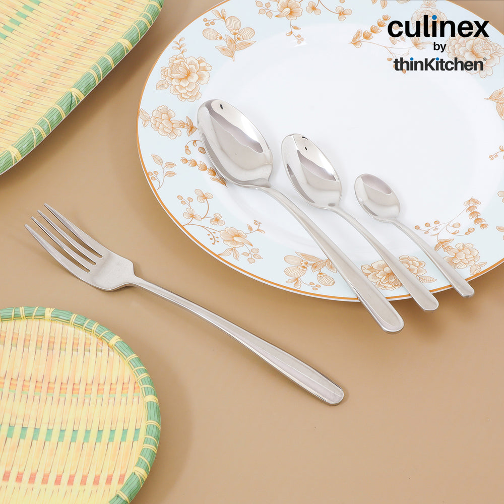 Culinex 18/8 Stainless Steel Premium 24-Piece Cutlery Set | Luxury Rustproof Flatware By thinKitchen