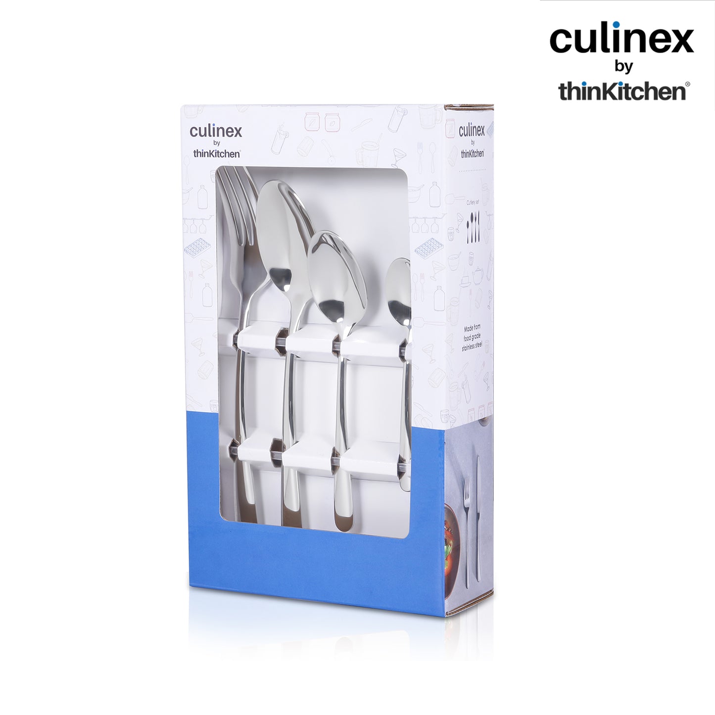 Culinex 18/8 Stainless Steel Premium 24-Piece Cutlery Set | Luxury Rustproof Flatware By thinKitchen
