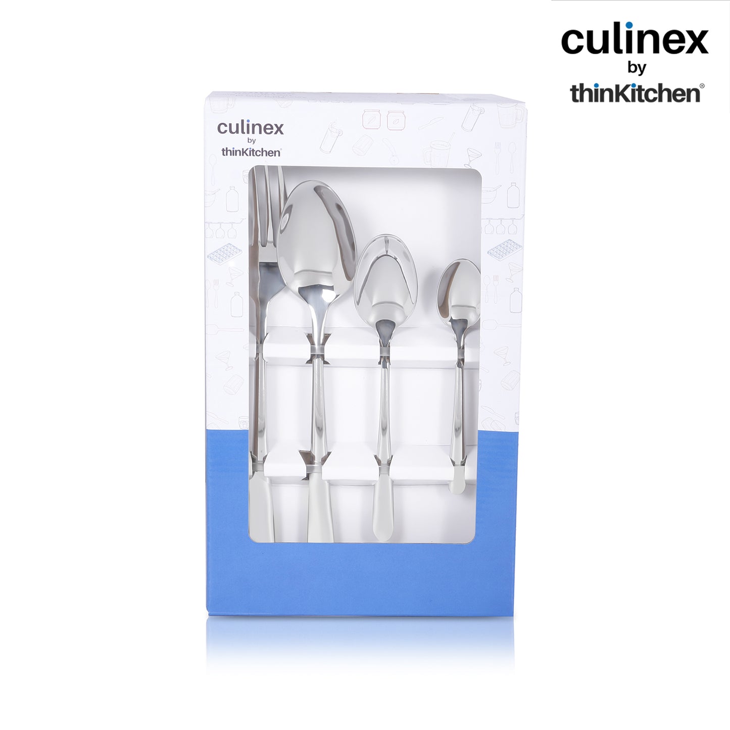 Culinex 18/8 Stainless Steel Premium 24-Piece Cutlery Set | Luxury Rustproof Flatware By thinKitchen