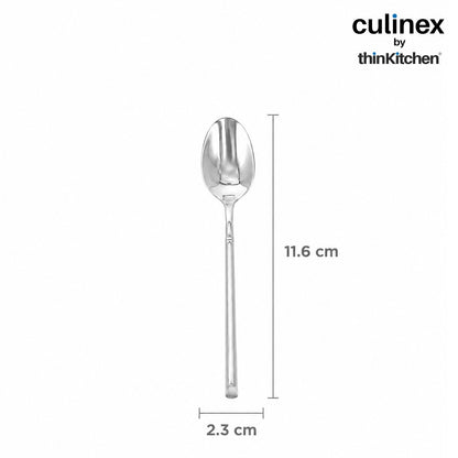 Culinex Nova 4 Pc Stainless Steel Coffee Spoon Set, 18/8 Steel, Small Tea, Espresso & Stirring Spoons